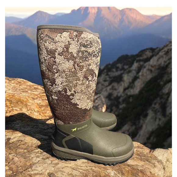 New Irish Setter Unisex Camo MudTrek Boots Waterproof Mens Sz 11 Wom Sz 13 - Picture 1 of 5